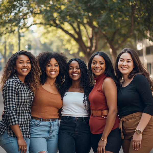 Women standing together outdoors